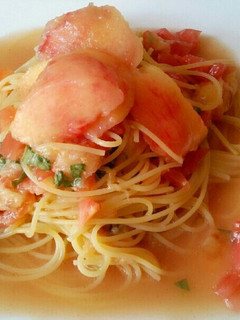 桃の冷製パスタ-レシピのメイン写真