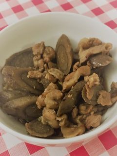 ごぼうと豚肉の甘辛煮-レシピのメイン写真
