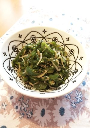 ご飯がススム♡ピーマンとシラスの甘辛炒め-レシピのメイン写真