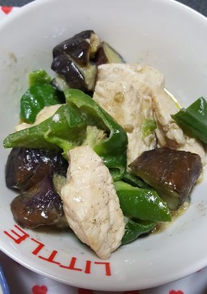 茄子と鶏胸のマヨソテー-レシピのメイン写真