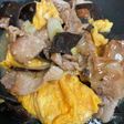 豚肉、卵、きくらげの炒め物