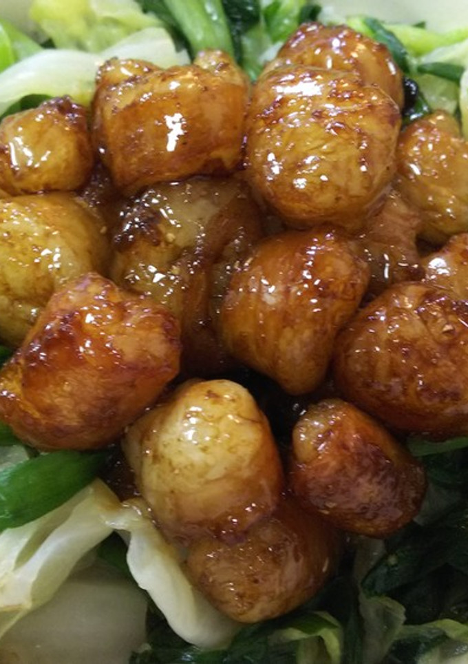 簡単美味・牛もつの山椒焼きと温野菜添え-レシピのメイン写真