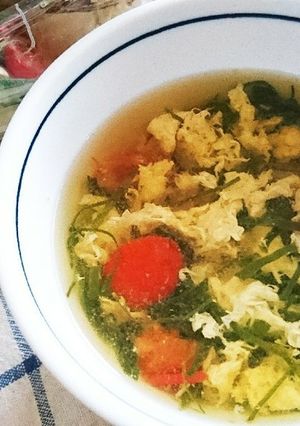 トマトと卵のスープ-レシピのメイン写真
