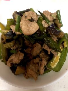 茄子と万願寺とうがらしと豚肉の甘辛炒め-レシピのメイン写真