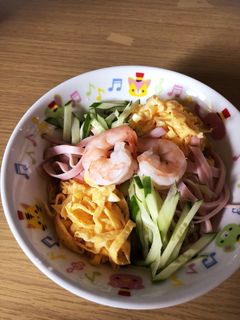 市販の蕎麦つゆで冷やし中華-レシピのメイン写真