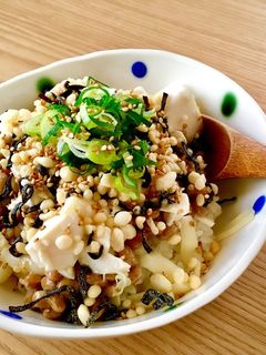 簡単のせるだけ★コク旨!なっとうふ丼-レシピのメイン写真