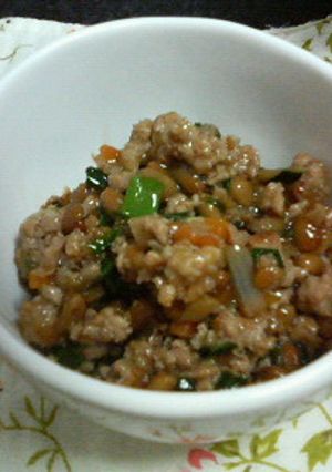 ご飯に最高☆なっとそぼろ-レシピのメイン写真