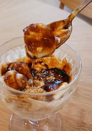 黒蜜きなこのわらび餅ヨーグルト-レシピのメイン写真