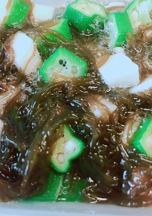 簡単！オクラと長芋のもずく三杯酢-レシピのメイン写真
