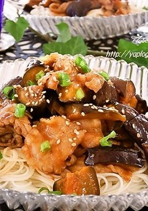 なす＆豚バラのコチュジャン☆素麺-レシピのメイン写真