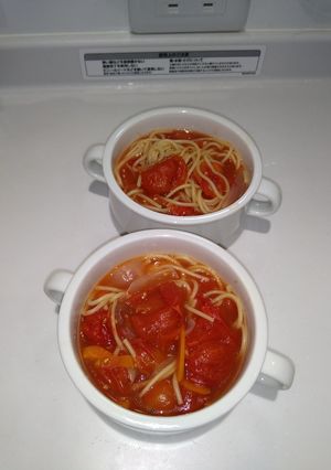 ミニトマトスープスパ-レシピのメイン写真