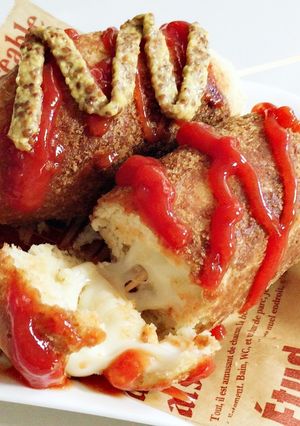 HMと豆腐で簡単！ヘルシーチーズハットグ-レシピのメイン写真