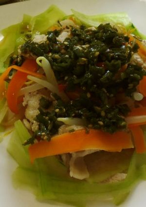 豚肉のねぎソースかけ（腎臓病食）-レシピのメイン写真