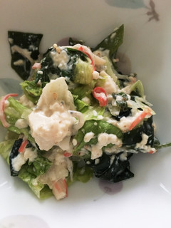 ☆豆腐とわかめのごまドレサラダ☆-レシピのメイン写真