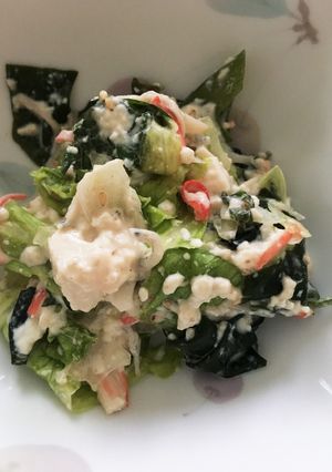 ☆豆腐とわかめのごまドレサラダ☆-レシピのメイン写真
