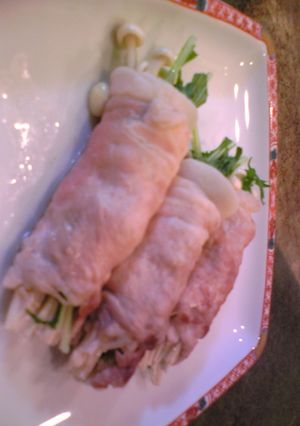 さっぱり！えのき水菜の豚肉巻き-レシピのメイン写真