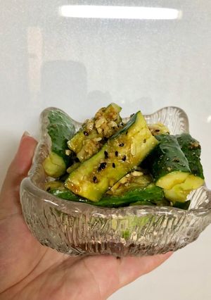 たたききゅうりのにんにく醤油漬け-レシピのメイン写真
