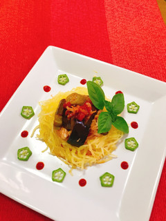 ヘルシー そうめんかぼちゃ冷製パスタ-レシピのメイン写真