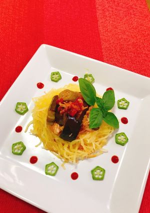 ヘルシー そうめんかぼちゃ冷製パスタ-レシピのメイン写真