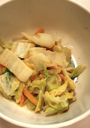 ピーナツ和え(白菜･人参)【病院食】-レシピのメイン写真