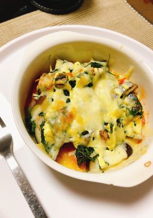 健康おかず♡鯖缶とトマトの大葉グラタン-レシピのメイン写真