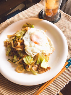 すぐランチ♪大葉の和風だし焼うどん-レシピのメイン写真