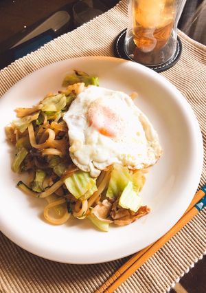 すぐランチ♪大葉の和風だし焼うどん-レシピのメイン写真