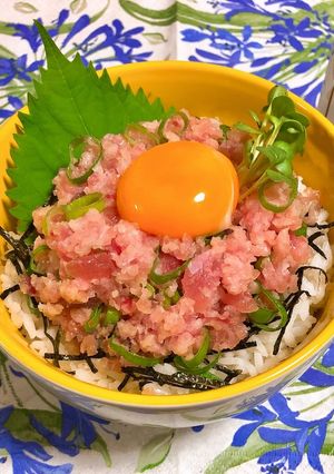 焼肉のタレで☆ネギトロユッケ丼！-レシピのメイン写真