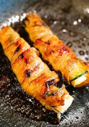ネギの野菜スライス&豚バラ巻!-レシピのメイン写真