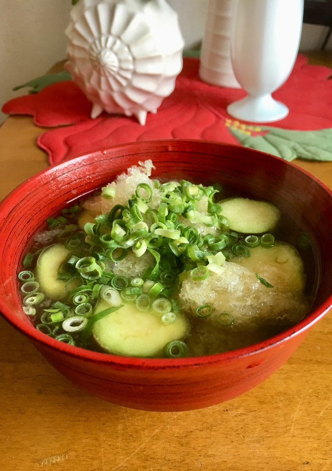 長ナスと南関あげのお味噌汁-レシピのメイン写真