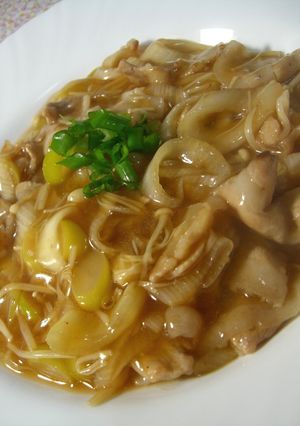 さっぱり！豚肉と葱の♡和風甘酢あんかけ-レシピのメイン写真