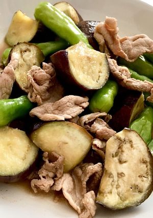 ナスとししとうと豚肉の甘酢炒め-レシピのメイン写真