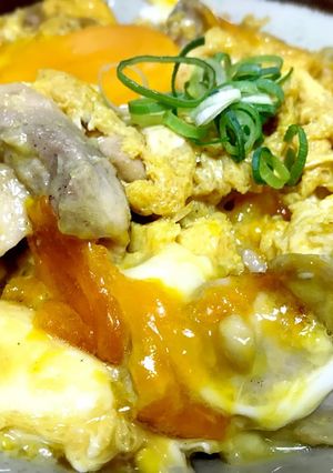 ごま油香る長ネギの親子丼-レシピのメイン写真