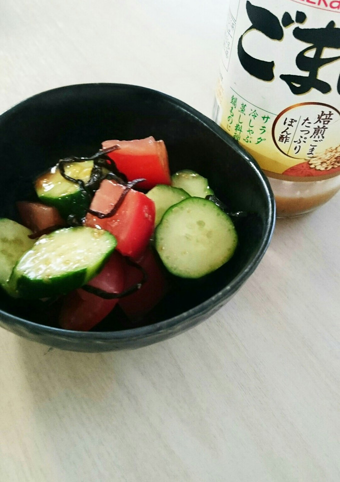 きゅうりとトマトのごまぽん和え-レシピのメイン写真