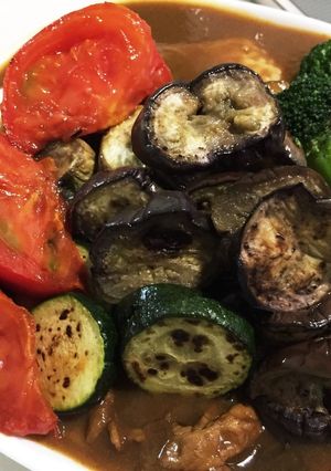 インスタ映え！？焼き野菜乗せカレー-レシピのメイン写真
