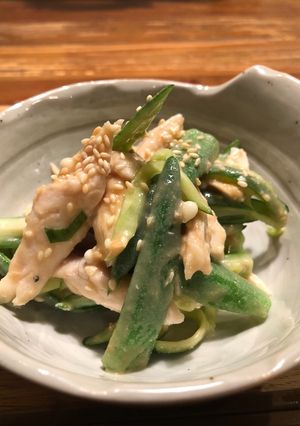 さっぱりこっくり ささ身の夏野菜和え-レシピのメイン写真