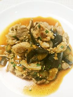 茄子と豚肉の紫蘇ダレピリ辛炒め-レシピのメイン写真