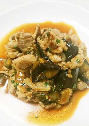 茄子と豚肉の紫蘇ダレピリ辛炒め-レシピのメイン写真