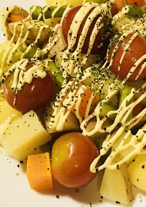 プチトマト&アスパラの温野菜ポテトサラダ-レシピのメイン写真