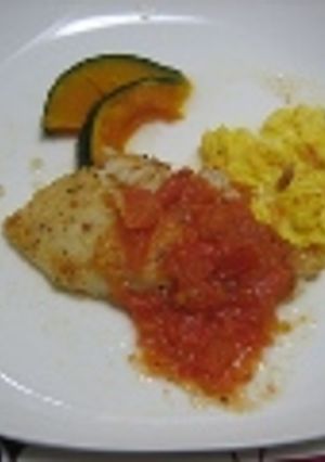 カレイのムニエル～トマトでイタリアン風～-レシピのメイン写真