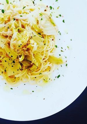 長ネギと白菜とツナのオイルパスタ-レシピのメイン写真