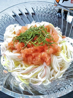 冷凍トマトで☆ひんやりそうめん☆-レシピのメイン写真