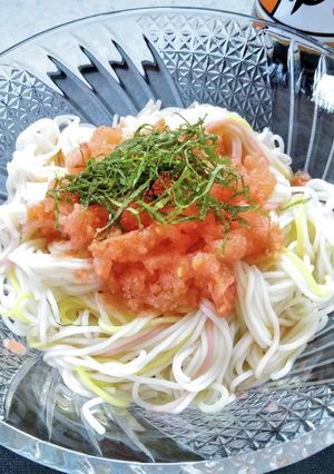 冷凍トマトで☆ひんやりそうめん☆-レシピのメイン写真