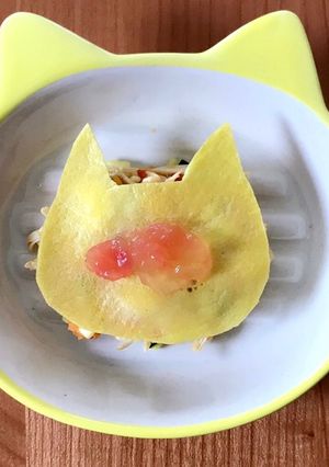 オムライス風のネコムライス【猫のおやつ】-レシピのメイン写真