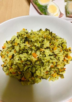 基本☆簡単☆フライパンで炊く♪高菜ピラフ-レシピのメイン写真