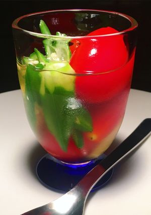 【簡単】夏野菜トマトオクラの冷製おひたし-レシピのメイン写真