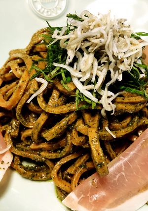 大葉（青しそ）ジェノベーゼ風ベースパスタ-レシピのメイン写真