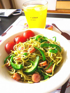 お湯を沸かさないパスタ調理法<バジリコ>-レシピのメイン写真