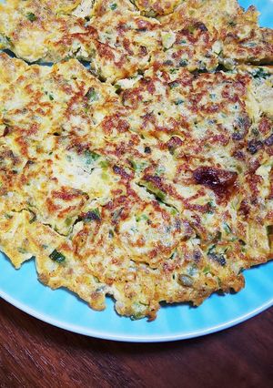 残った餃子の具で中華風オムレツ-レシピのメイン写真