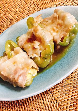ピーマン大量消費！チーズイン肉巻き-レシピのメイン写真